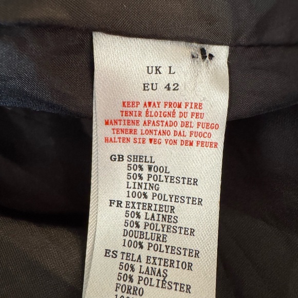 Women's Black and White Preppy Faux Fur Trim Wool Coat Glam Classic - Picture 5 of 6